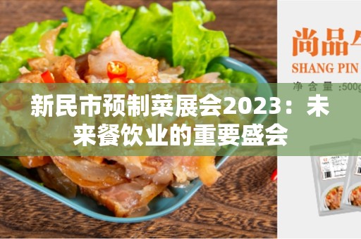新民市预制菜展会2023：未来餐饮业的重要盛会