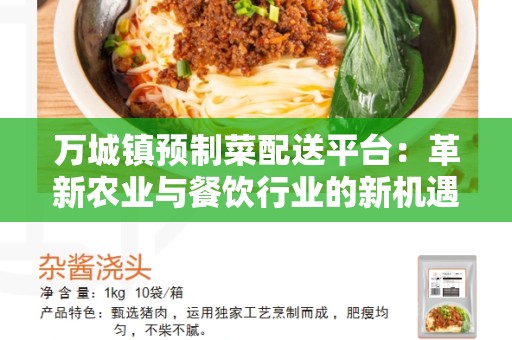 万城镇预制菜配送平台：革新农业与餐饮行业的新机遇
