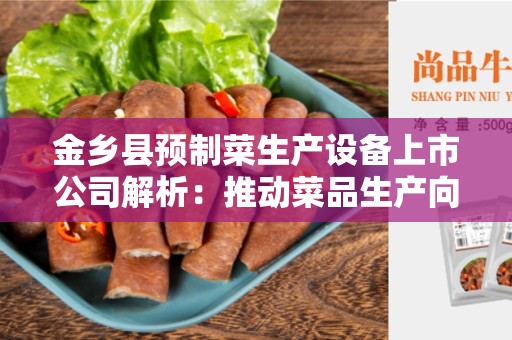 金乡县预制菜生产设备上市公司解析：推动菜品生产向现代化迈进