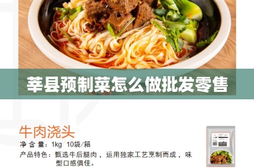 莘县预制菜怎么做批发零售