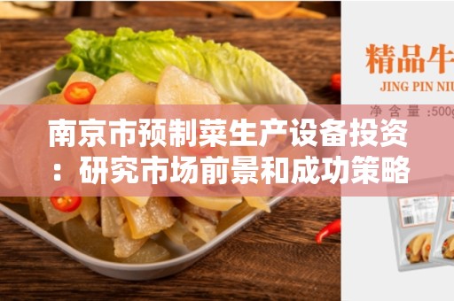 南京市预制菜生产设备投资：研究市场前景和成功策略