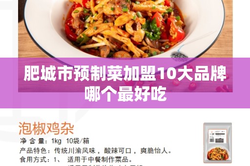肥城市预制菜加盟10大品牌哪个最好吃