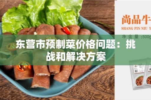 东营市预制菜价格问题：挑战和解决方案