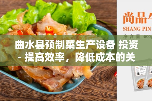 曲水县预制菜生产设备 投资- 提高效率，降低成本的关键
