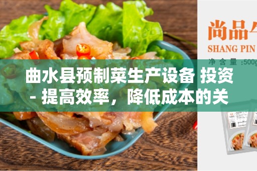曲水县预制菜生产设备 投资- 提高效率，降低成本的关键