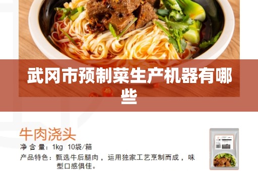 武冈市预制菜生产机器有哪些