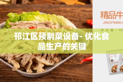 邗江区预制菜设备- 优化食品生产的关键