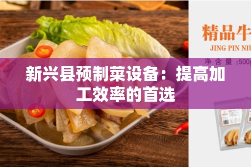 新兴县预制菜设备：提高加工效率的首选