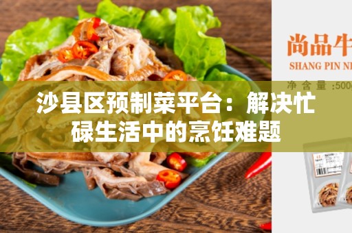 沙县区预制菜平台：解决忙碌生活中的烹饪难题