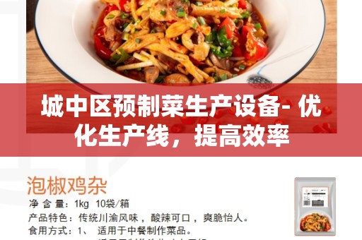 城中区预制菜生产设备- 优化生产线，提高效率