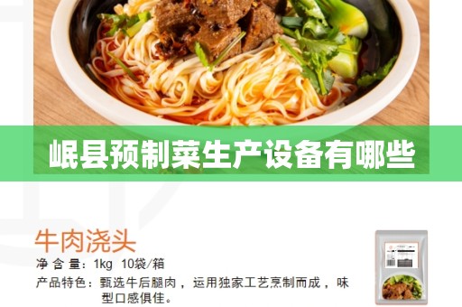 岷县预制菜生产设备有哪些