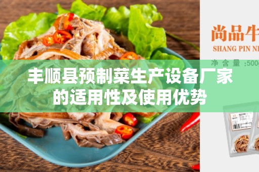 丰顺县预制菜生产设备厂家的适用性及使用优势