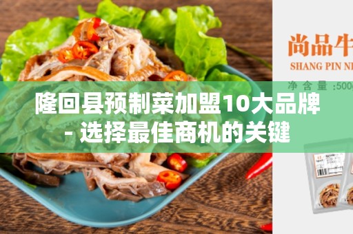 隆回县预制菜加盟10大品牌- 选择最佳商机的关键
