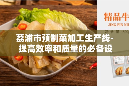 荔浦市预制菜加工生产线- 提高效率和质量的必备设备