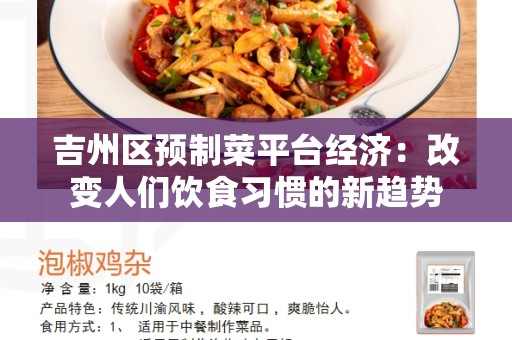 吉州区预制菜平台经济：改变人们饮食习惯的新趋势