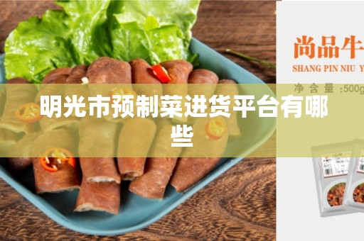 明光市预制菜进货平台有哪些