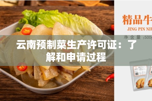 云南预制菜生产许可证：了解和申请过程