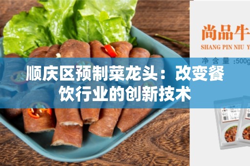 顺庆区预制菜龙头：改变餐饮行业的创新技术