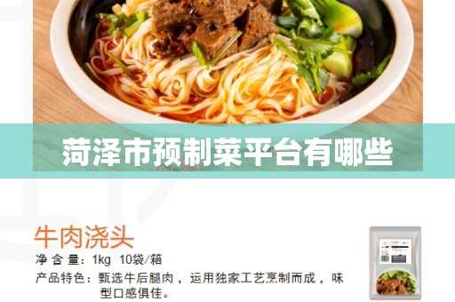 菏泽市预制菜平台有哪些