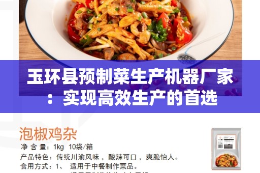 玉环县预制菜生产机器厂家：实现高效生产的首选