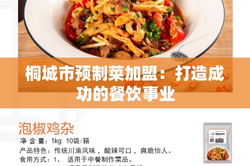 桐城市预制菜加盟：打造成功的餐饮事业