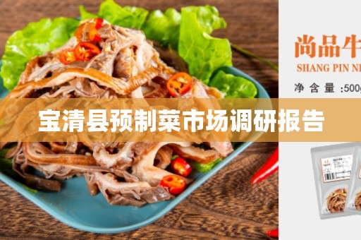 宝清县预制菜市场调研报告