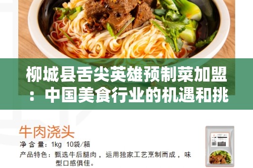 柳城县舌尖英雄预制菜加盟：中国美食行业的机遇和挑战