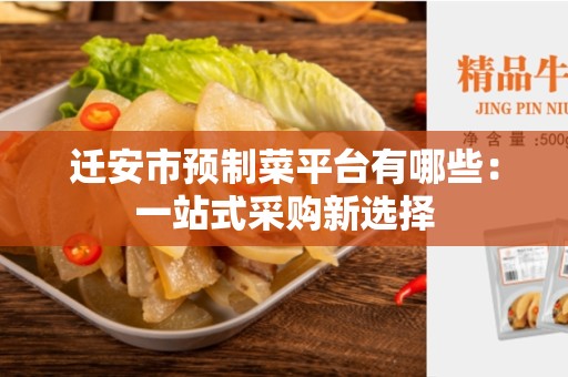 迁安市预制菜平台有哪些：一站式采购新选择