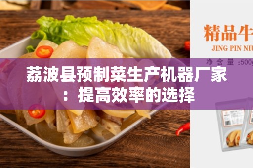 荔波县预制菜生产机器厂家：提高效率的选择