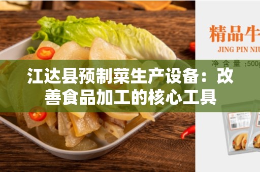 江达县预制菜生产设备：改善食品加工的核心工具