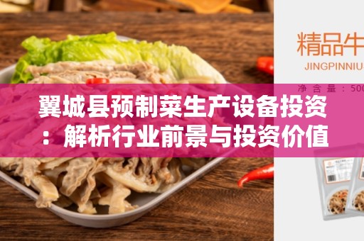 翼城县预制菜生产设备投资：解析行业前景与投资价值