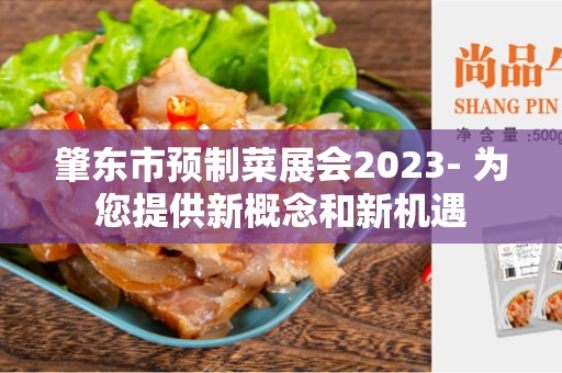 肇东市预制菜展会2023- 为您提供新概念和新机遇