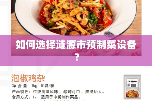 如何选择涟源市预制菜设备？