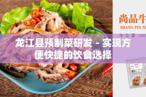 龙江县预制菜研发 - 实现方便快捷的饮食选择