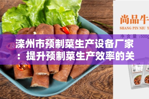 滦州市预制菜生产设备厂家：提升预制菜生产效率的关键