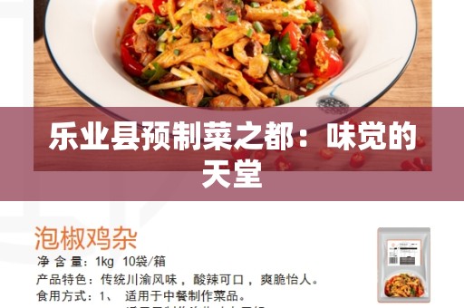 乐业县预制菜之都：味觉的天堂