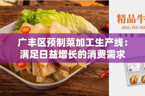 广丰区预制菜加工生产线：满足日益增长的消费需求
