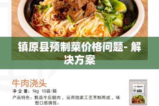 镇原县预制菜价格问题- 解决方案