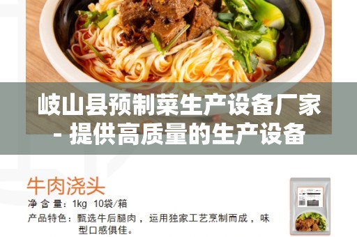 岐山县预制菜生产设备厂家- 提供高质量的生产设备