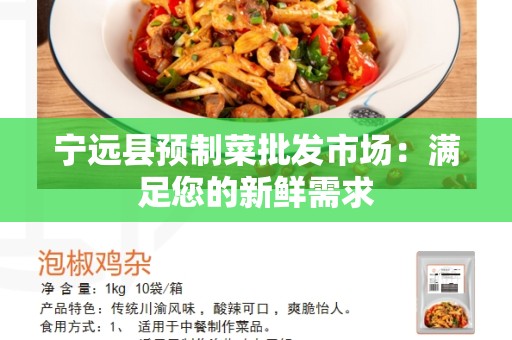 宁远县预制菜批发市场：满足您的新鲜需求