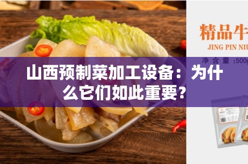 山西预制菜加工设备：为什么它们如此重要？