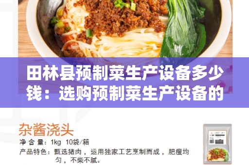 田林县预制菜生产设备多少钱：选购预制菜生产设备的指南