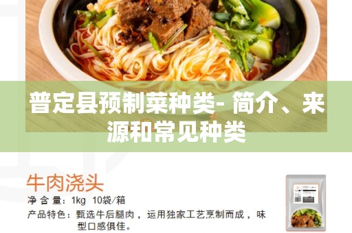 普定县预制菜种类- 简介、来源和常见种类