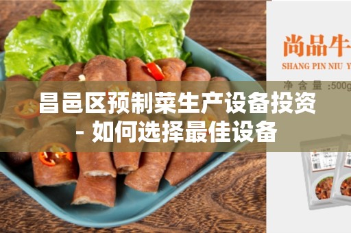昌邑区预制菜生产设备投资- 如何选择最佳设备