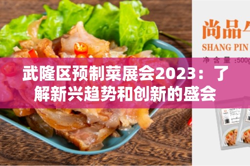 武隆区预制菜展会2023：了解新兴趋势和创新的盛会