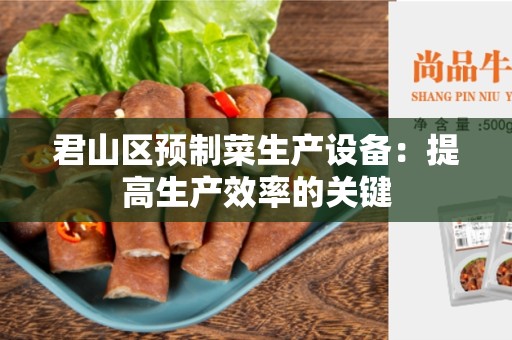 君山区预制菜生产设备：提高生产效率的关键