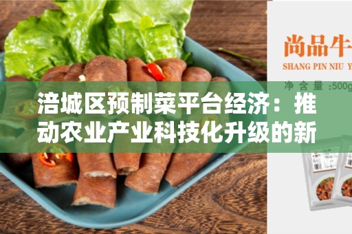 涪城区预制菜平台经济：推动农业产业科技化升级的新动力
