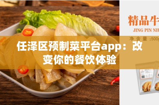 任泽区预制菜平台app：改变你的餐饮体验