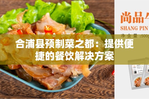 合浦县预制菜之都：提供便捷的餐饮解决方案