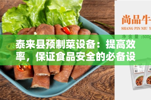 泰来县预制菜设备：提高效率，保证食品安全的必备设备